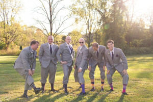 groomsmen fun portrait at roops mill wedding photography