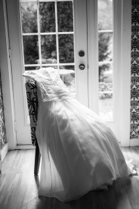 wedding dress on chair with sun photography maryland