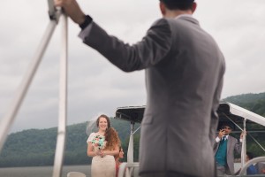outdoor wedding photography frederick md on pontoon boat