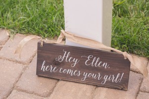 wedding sign for walking down aisle