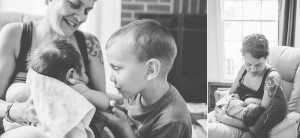 little brother kisses baby newborn photography frederick