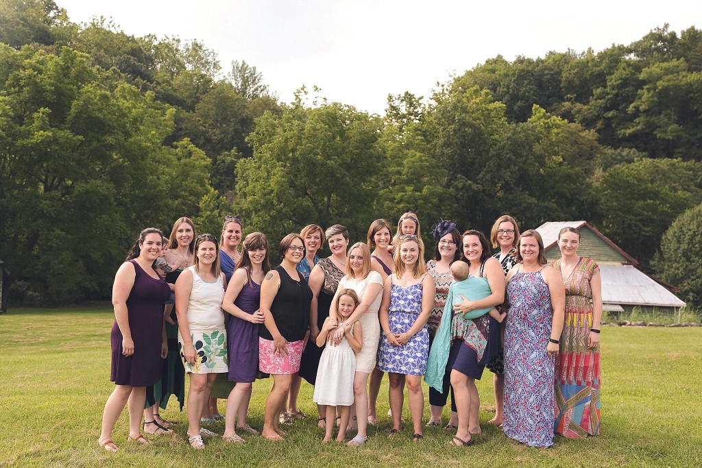 group of ladies at outdoor dc wedding