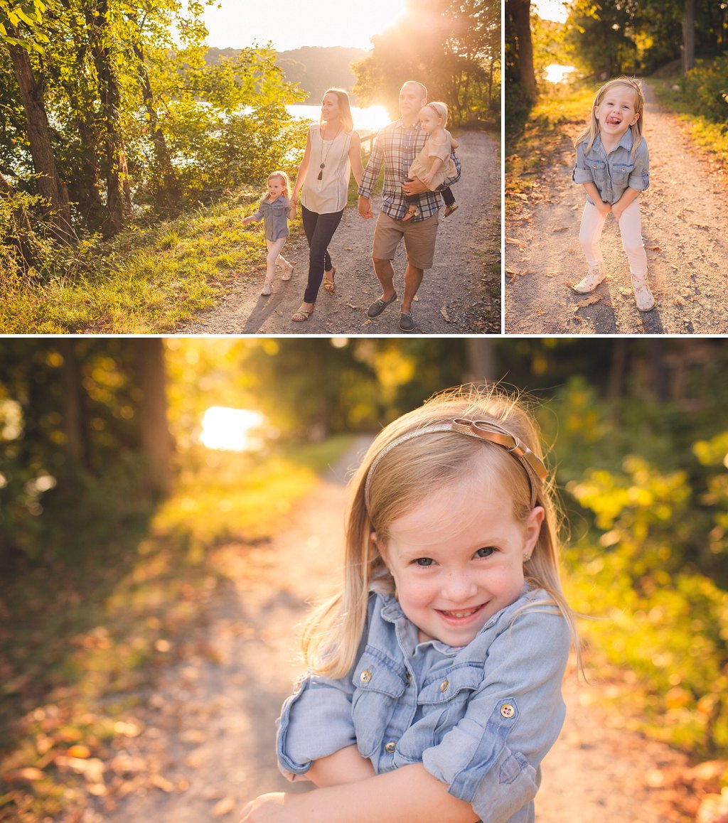 family walks on path in frederick photography