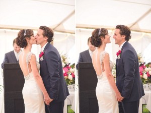 first kiss as newlyweds at baltimore wedding