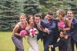 baltimore wedding photography with bridal party hugging