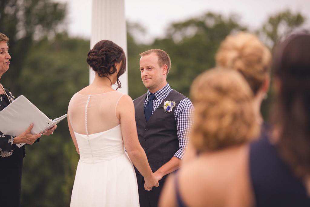 Washington DC Wedding Photography with groom saying vows