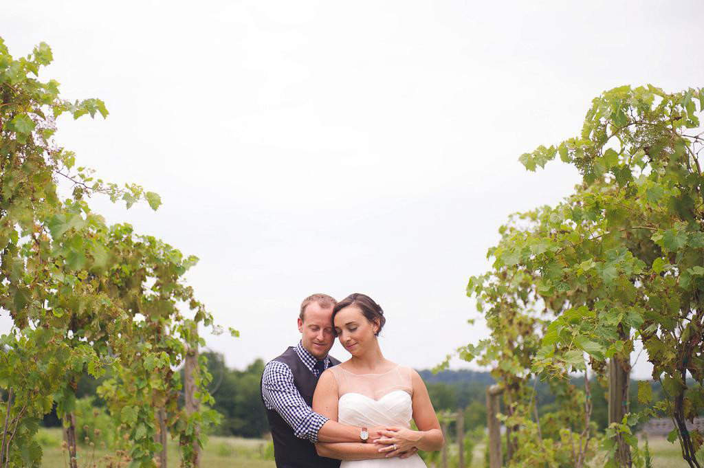 Washington DC Wedding Photographer with bride and groom in vineyard