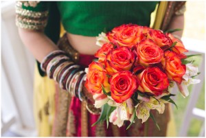 washington dc wedding photographer with red and yellow roses