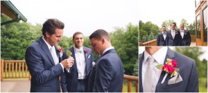 groomsmen putting on boutonnieres during dc and baltimore wedding photography