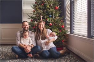 In home Christmas portraits by photographer Jacqie Q