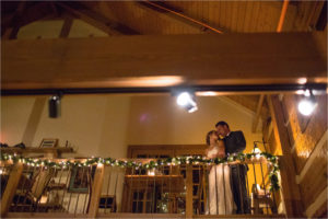 Savage River Lodge bride and groom have private dinner