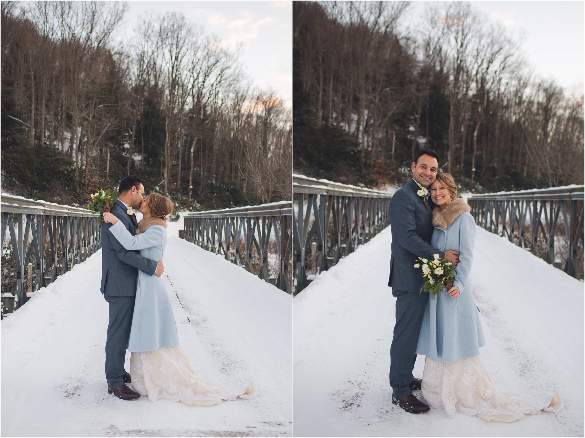 deep creek wedding photographer at savage river lodge captures snowy wedding