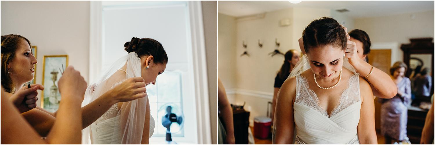 bride getting ready at springfield manor