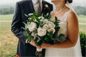 bride's bouuqet at Springfield Manor by wedding photographer