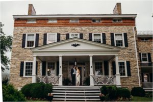 bride and groom at sprginfield manor winery near frederick md
